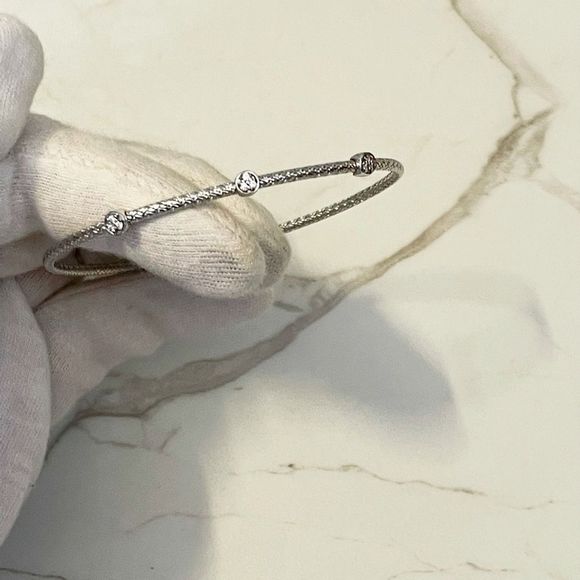 Charles Garnier Paris Darsi Crystal Cuff Bangle Bracelet - Picture 6 of 8